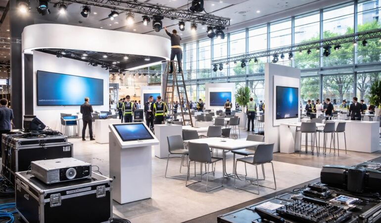 louez du matériel professionnel de qualité pour vos événements d'entreprise et salons commerciaux en île-de-france. solutions sur mesure, livraison rapide et service fiable pour réussir vos manifestations.